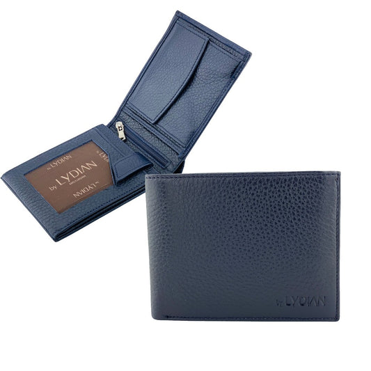 Navy Blue Genuine Leather Wallet