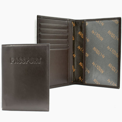 Personalized Brown Color Real Leather Passport