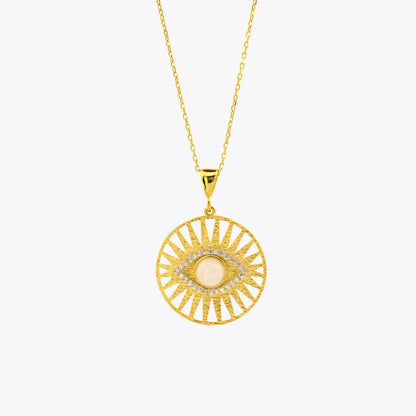 Lucky Sun Gold Plated Silver Necklace
