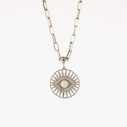 925 Sterling Silver Sun Luck Necklace