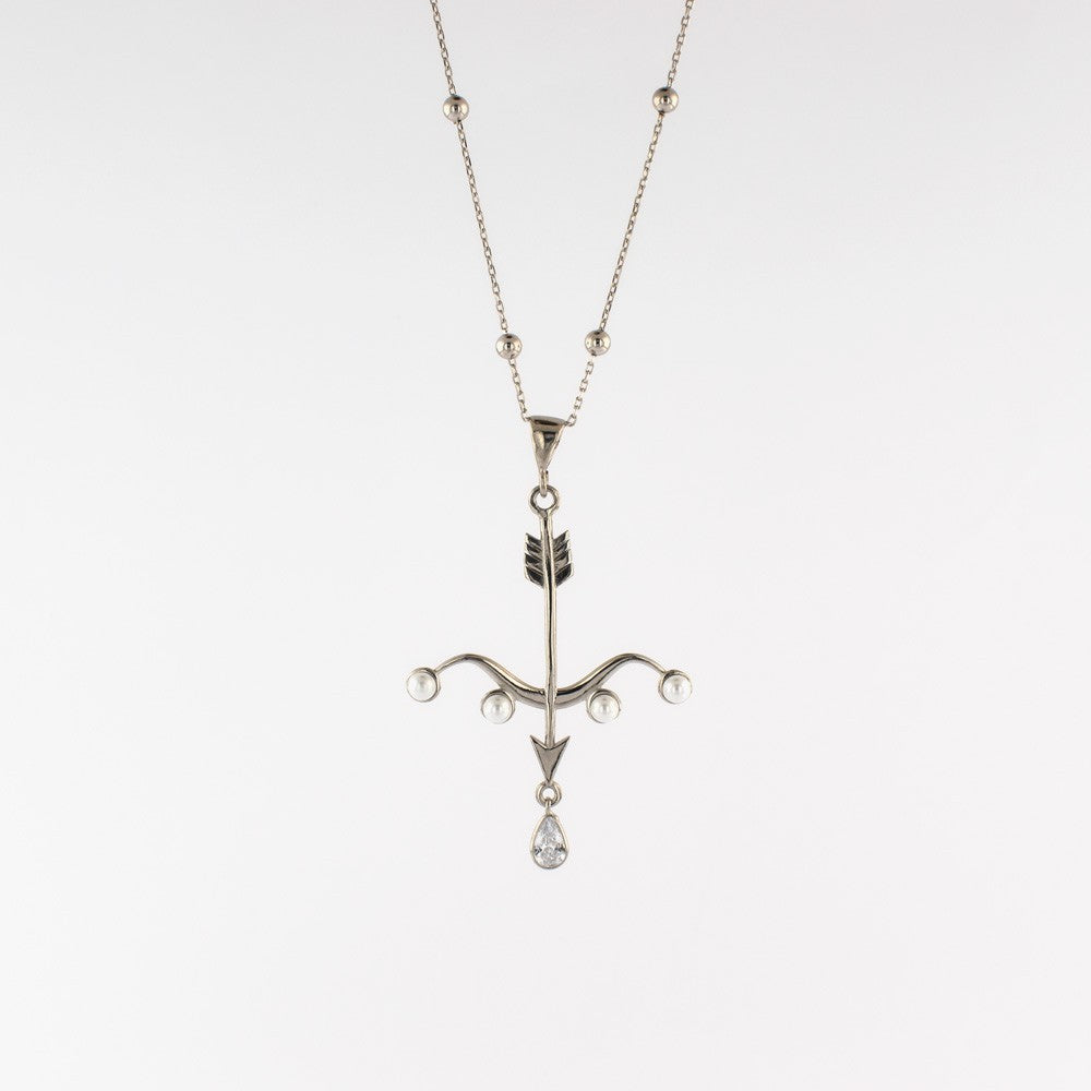 Lucky Arrow Silver Necklace