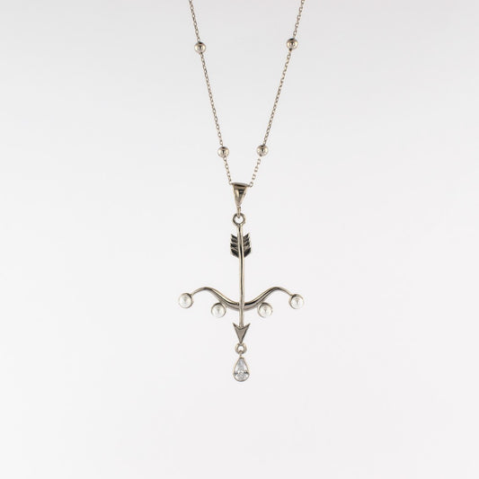 Lucky Arrow Silver Necklace