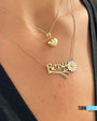 Collier en argent nommé Daisy de l'écriture manuscrite