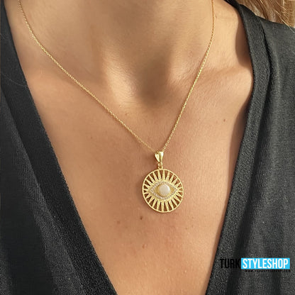 Lucky Sun Gold Plated Silver Necklace