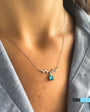 Stony tree branch silver necklace