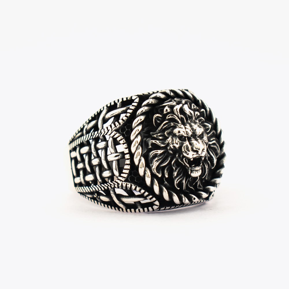 Lion Figured 925 Sterling Silver Ring