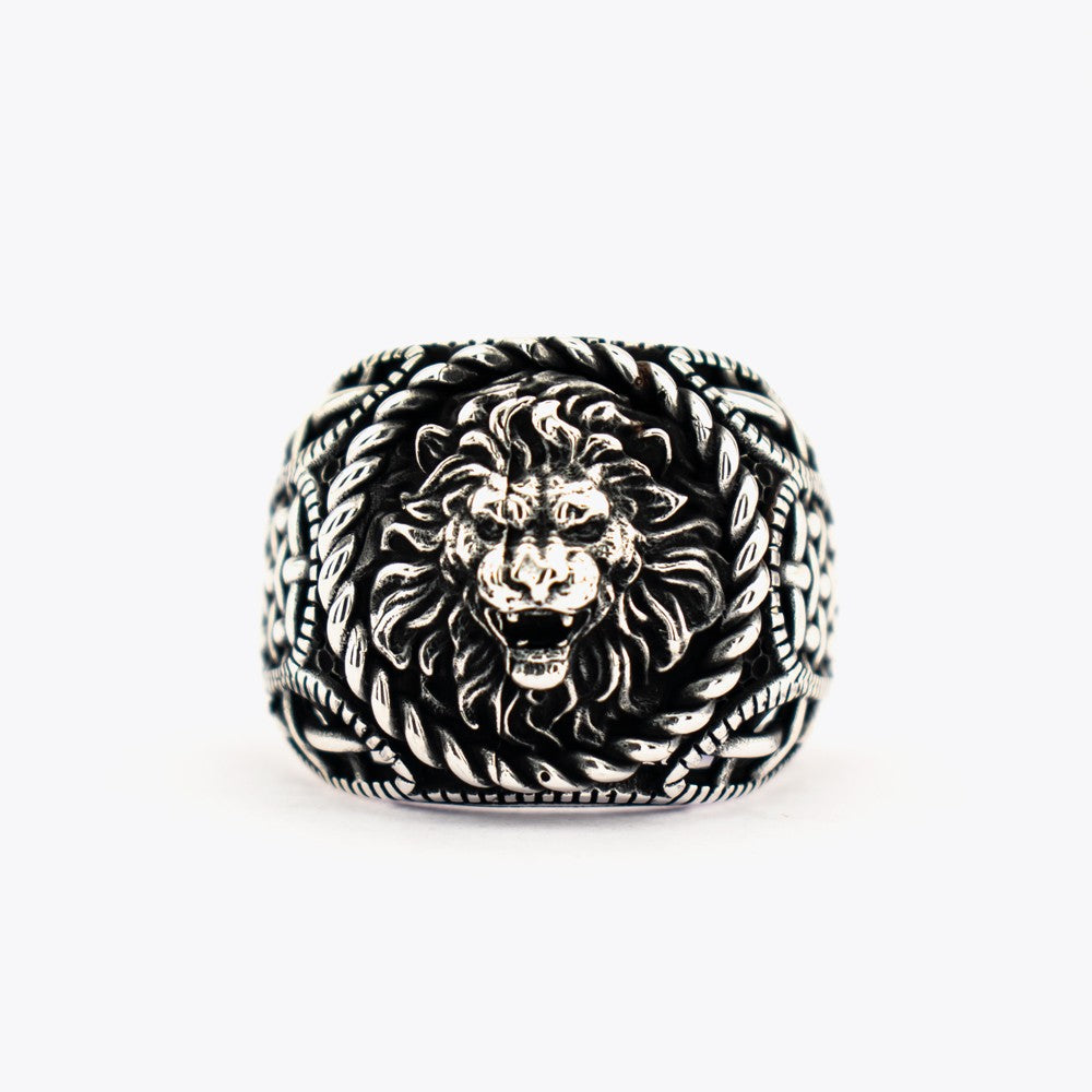 Lion Figured 925 Sterling Silver Ring