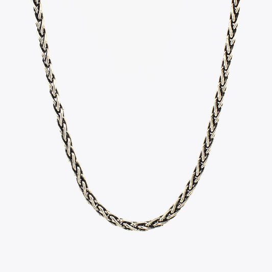 Woven Oxidized Chain Necklace 2,8 mm - 925 Sterling Silver