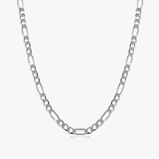 Figarokette 6,5 mm - 925 Sterling Silber