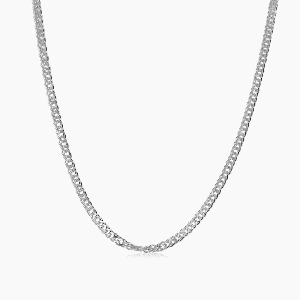 Curb Chain Necklace 3 mm - 925 Sterling Silver