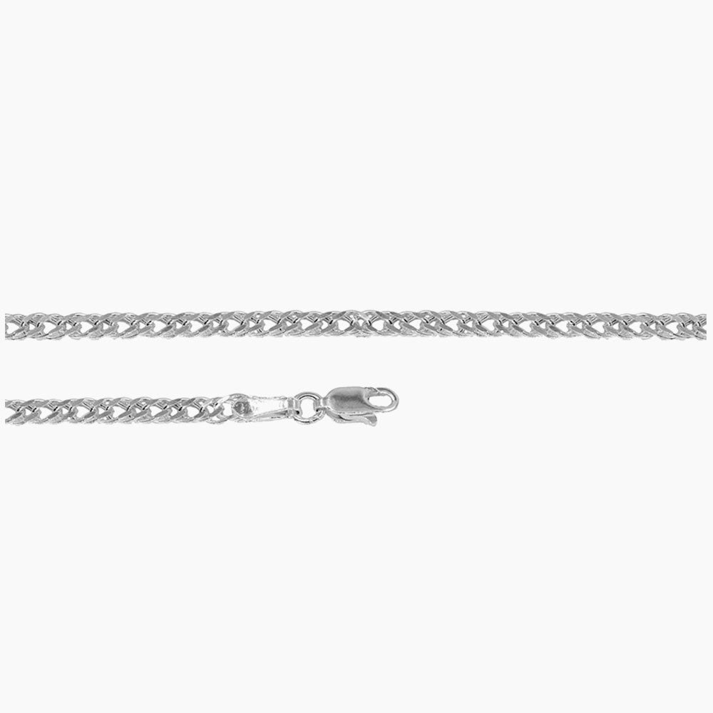 Curb Chain Necklace 3 mm - 925 Sterling Silver