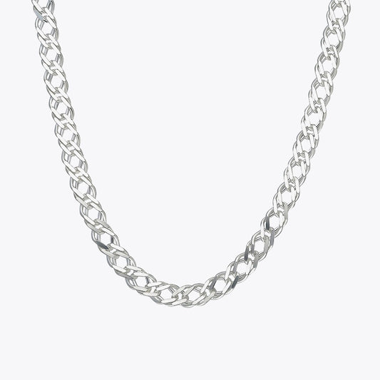 Curb Chain Necklace 6 mm - 925 Sterling Silver