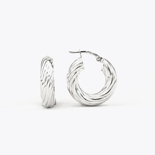 Ohrring - 925 Sterling Silber - 19 mm