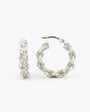 Rope ring earrings - 925 sterling silver - 22 mm