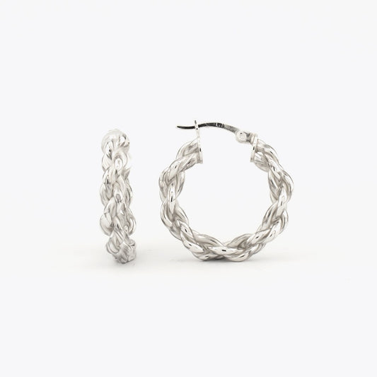 Ohrring - 925 Sterling Silber - 22 mm