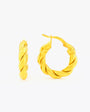 Rope ring earrings - 925 sterling silver - 20 mm