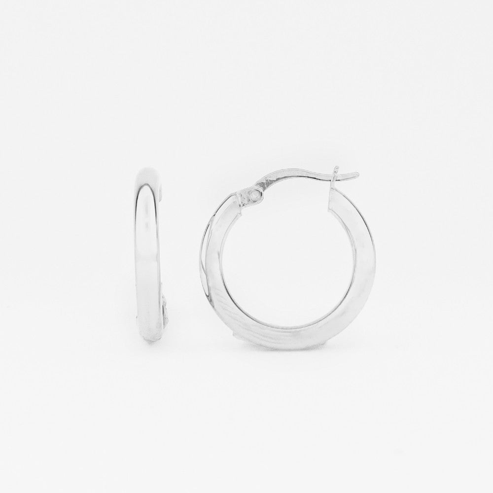 Ring Earrings - 925 Sterling Silver - 22 mm