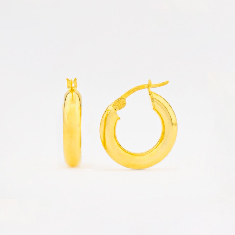 Hoop Earrings - 925 Sterling Silver - 18 mm