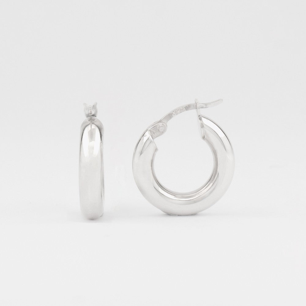 Hoop Earrings - 925 Sterling Silver - 18 mm