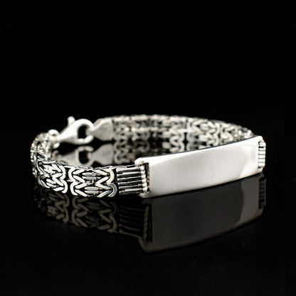 Bracelet King double chaîne 7,8 mm - 925 argent sterling