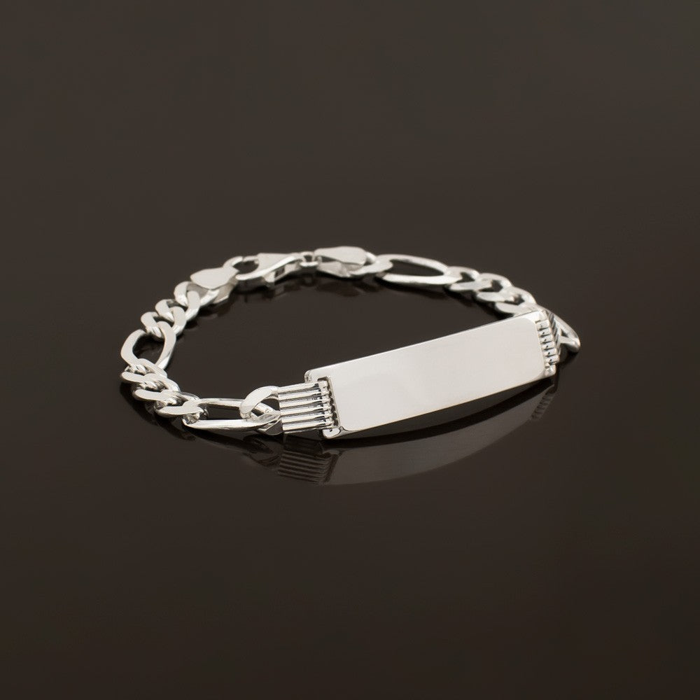 Figaro Name Chain Bracelet - 925 Sterling Silver