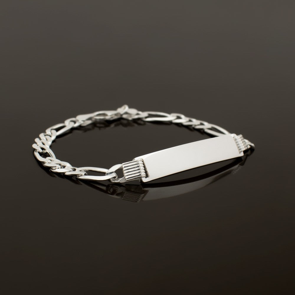 Figaro Name Chain Bracelet - 925 Sterling Silver