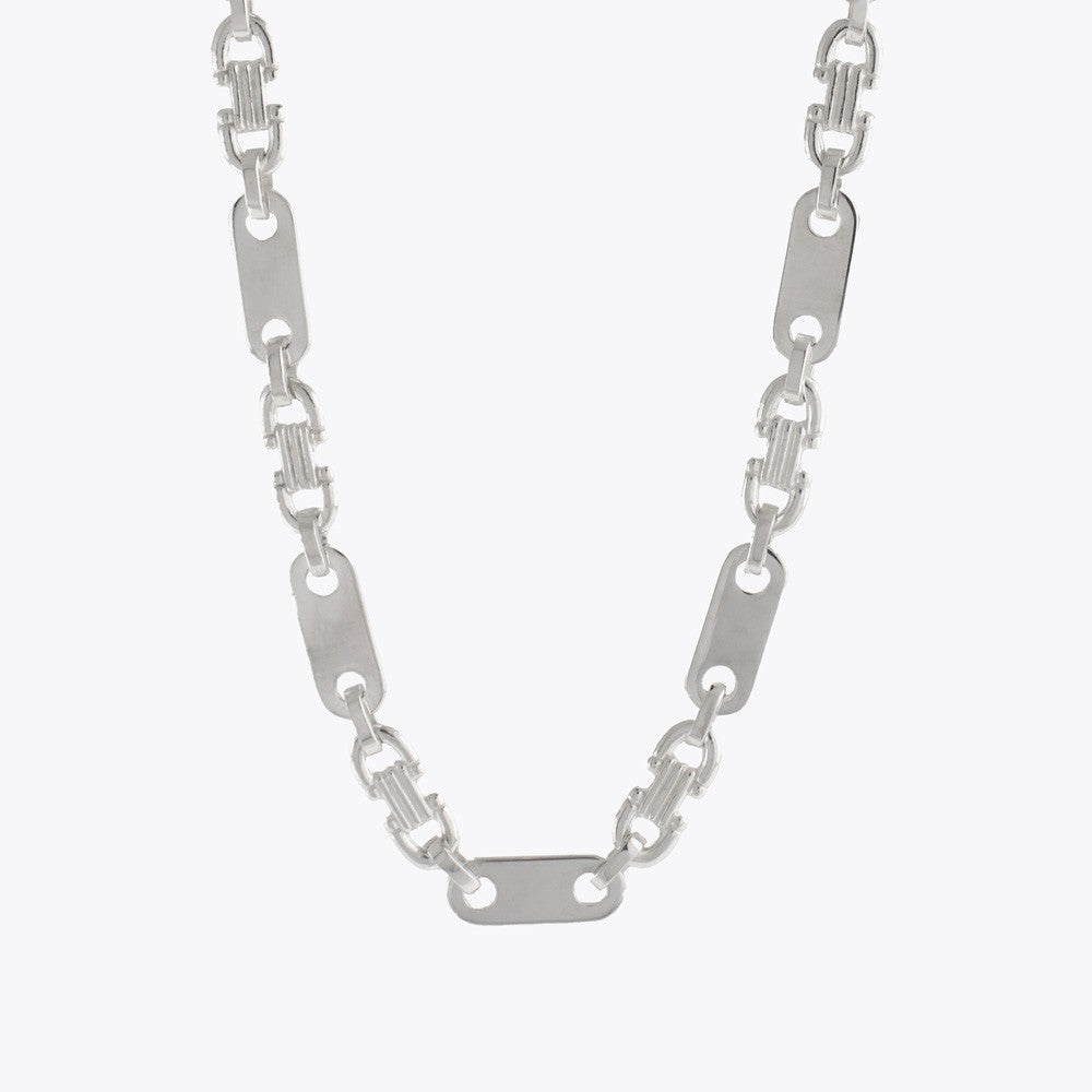 Plate Chain Necklace 6,7 mm - 925 Sterling Silver