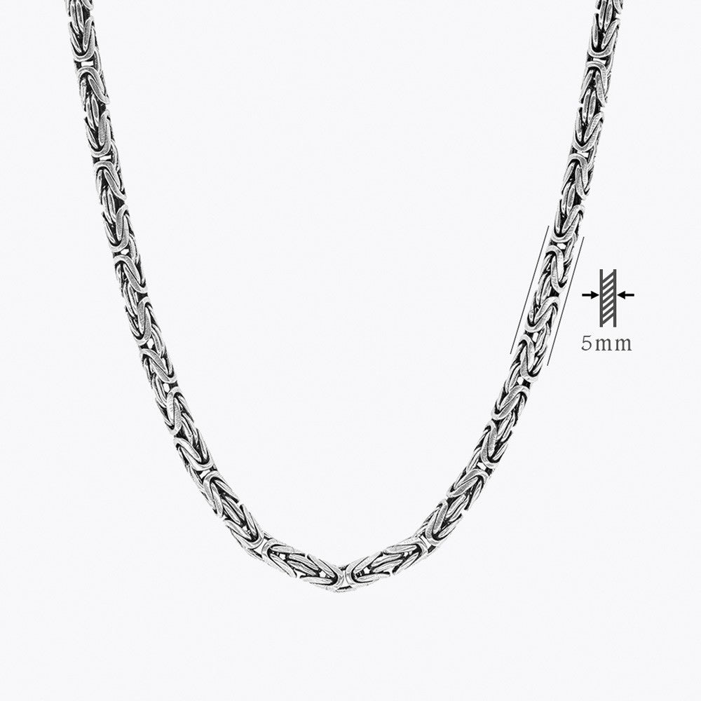 King Chain Necklace 5 mm - 925 Sterling Silver