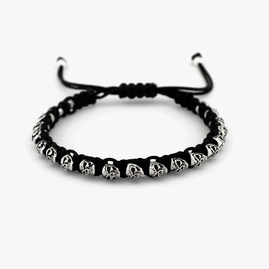 Mens Silver Macrame Bracelet