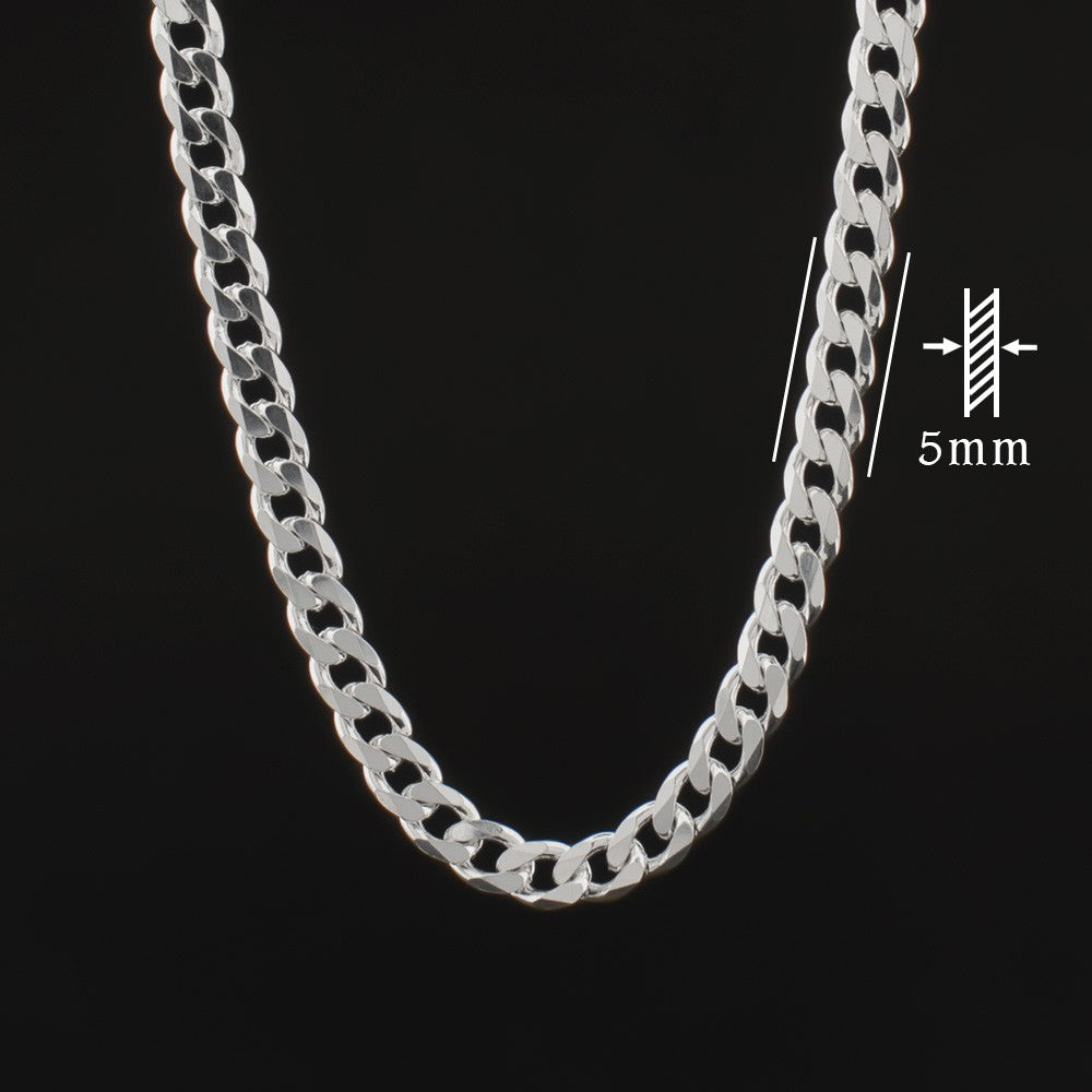 Cuban Chain Necklace 5 mm - 925 Sterling Silver