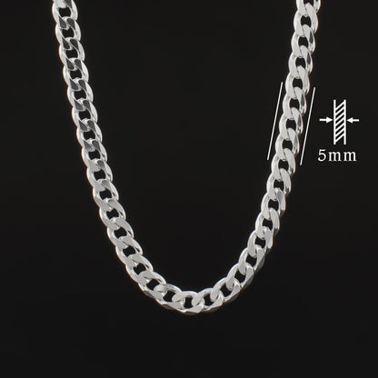 Gurmet Chain 5 mm - 925 Sterling Silver