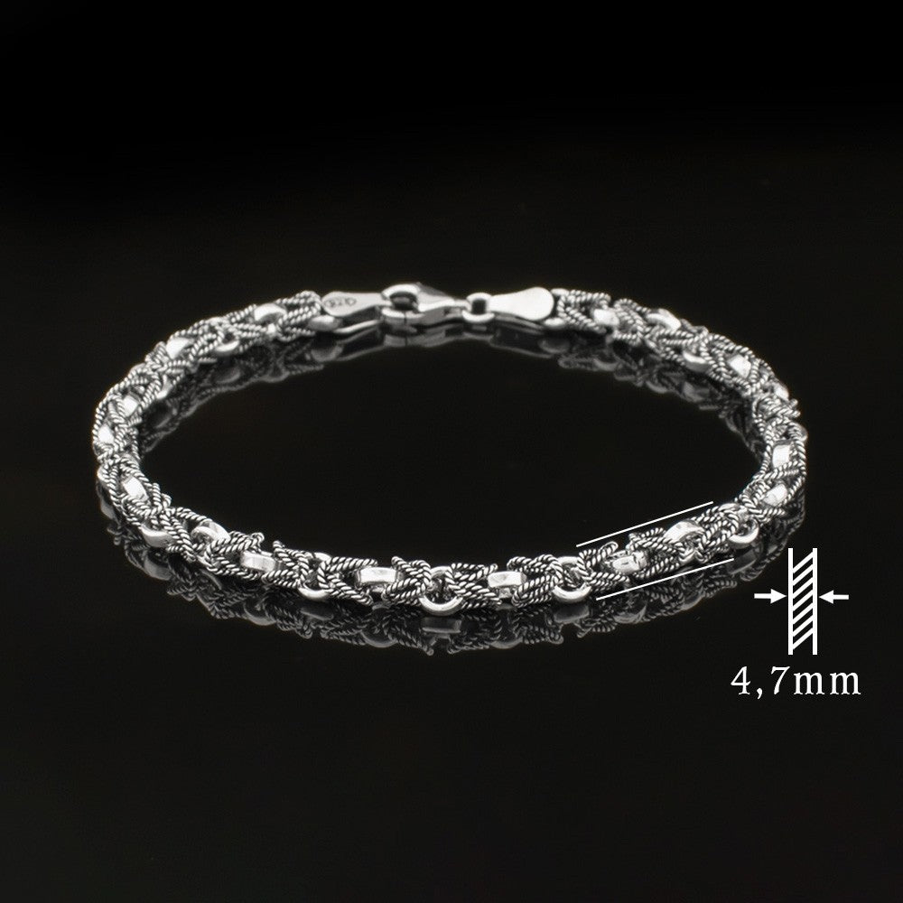 Königskette Armband 4,7 - 925 Sterling Silber