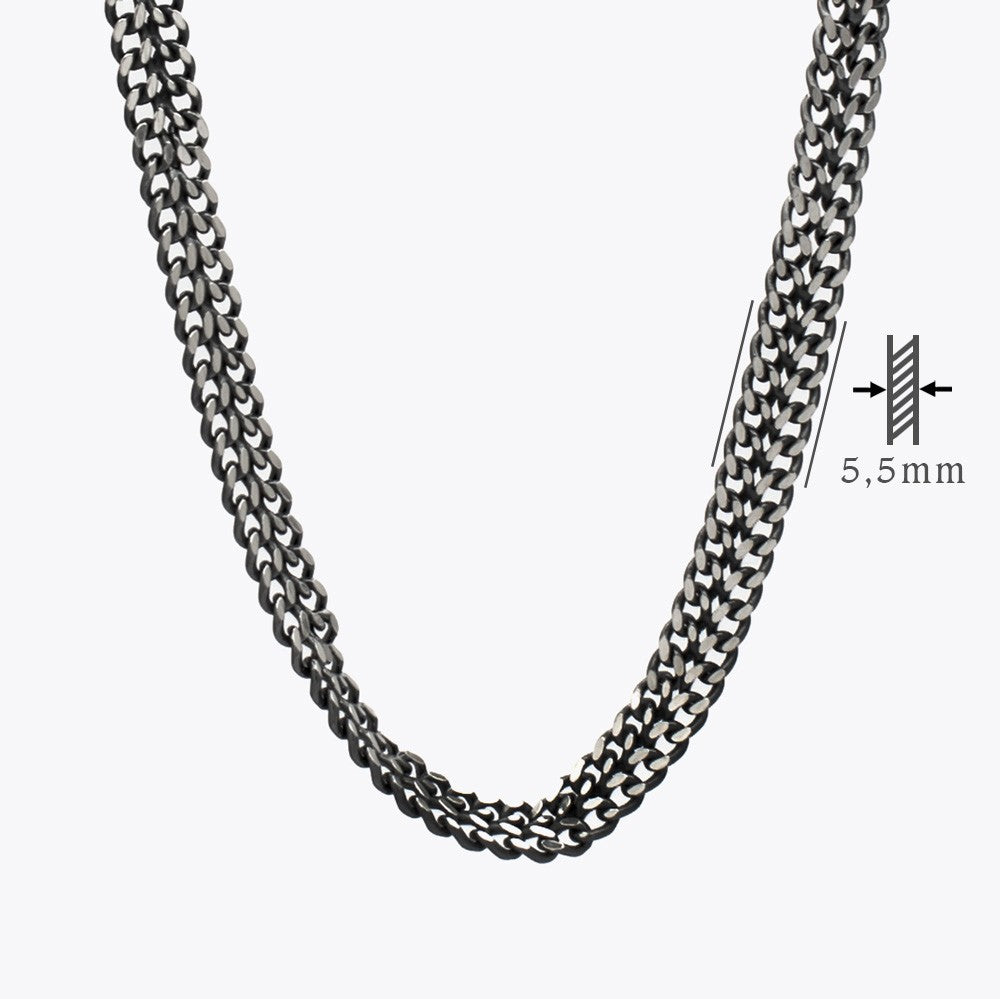 Curb Chain Necklace 5,5 mm - 925 Sterling Silver