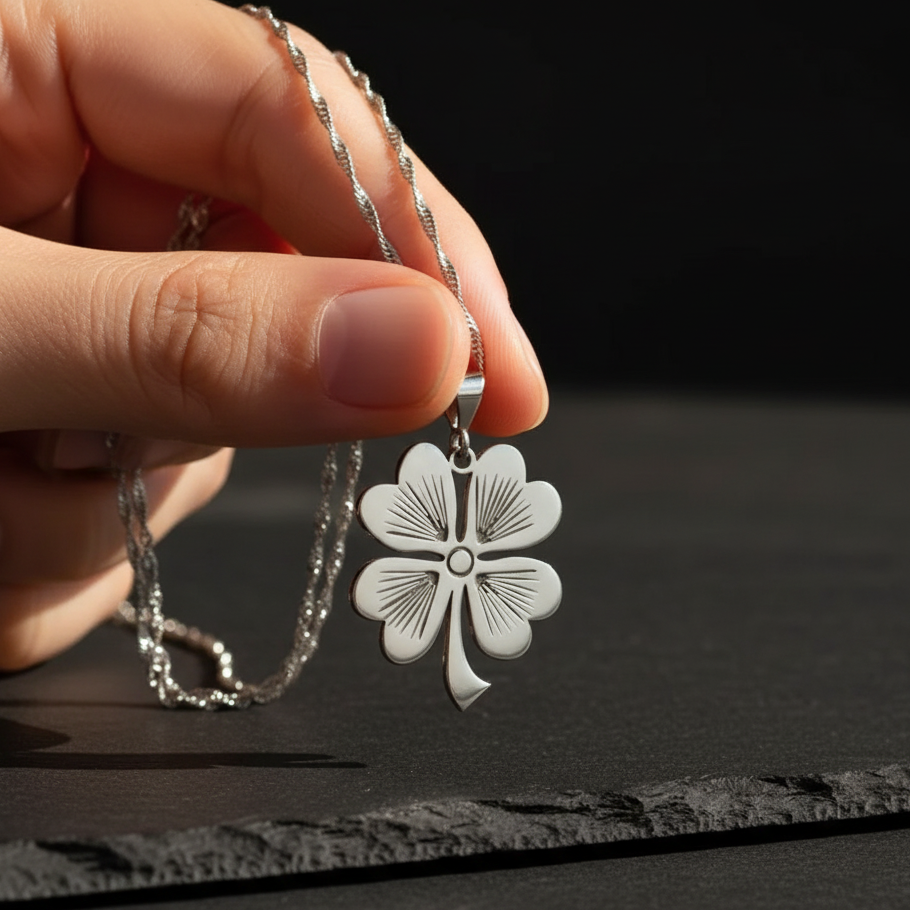 925 Sterling Silver Clover Necklace