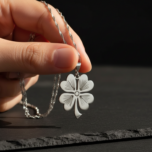 925er Silber Kleeblatt-Kette