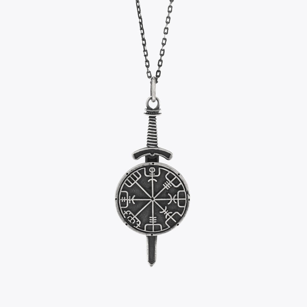 Viking Compass Necklace - 925 Sterling Silver