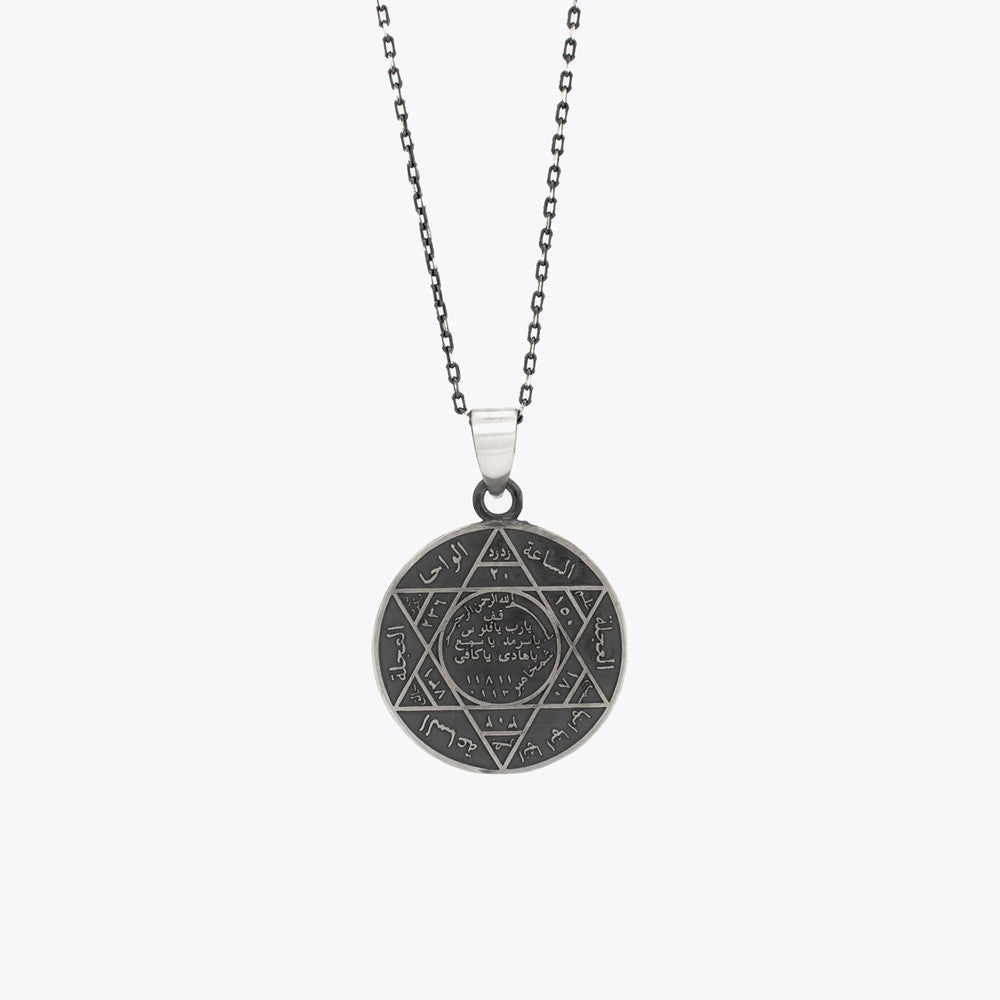 Seal of Solomon Men's Necklace - 925 Sterling Silver