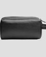 Black Unisex Leather Hand Bag
