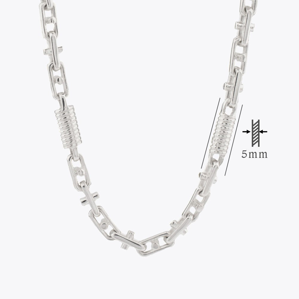 Panzerkette 925 Sterling Silber - 5 mm -60 cm