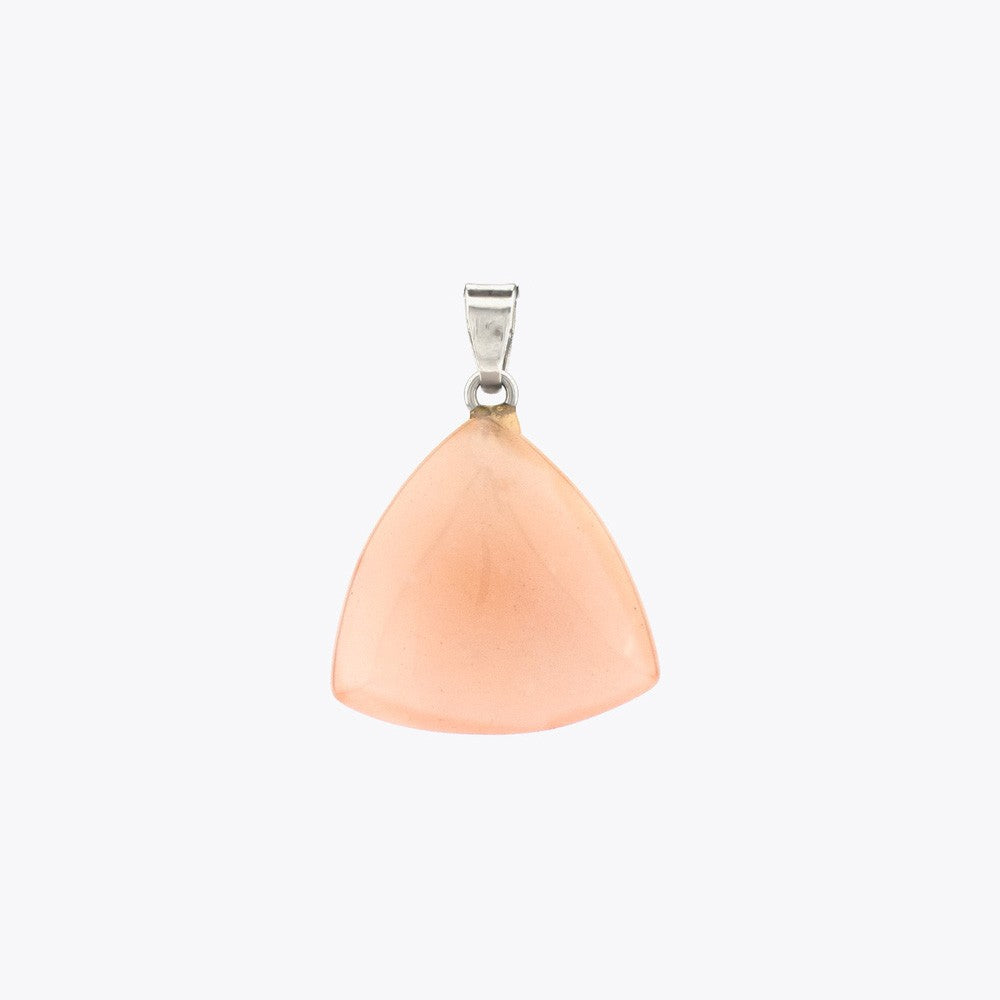 Pink quartz natural stone necklace