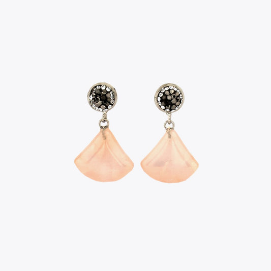 Rose Quartz Natural Stone Earrings