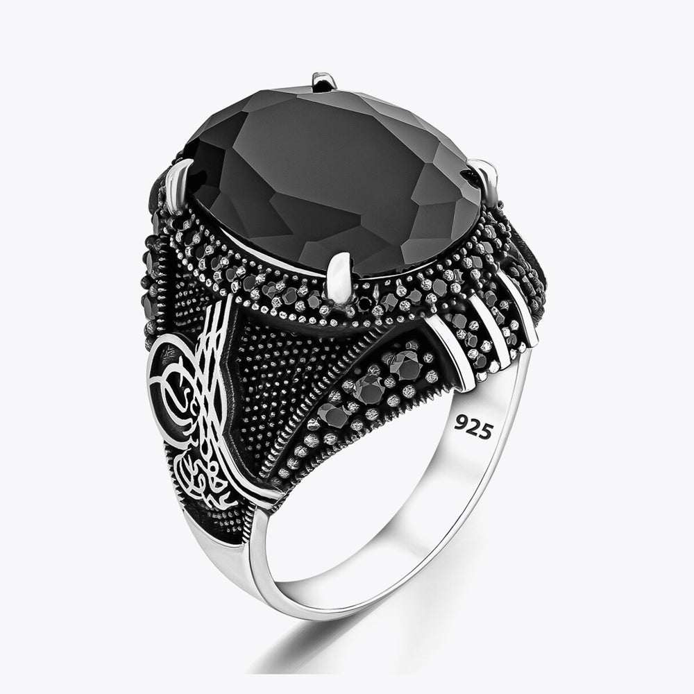 Black Zircon 925 Sterling Silver Ring