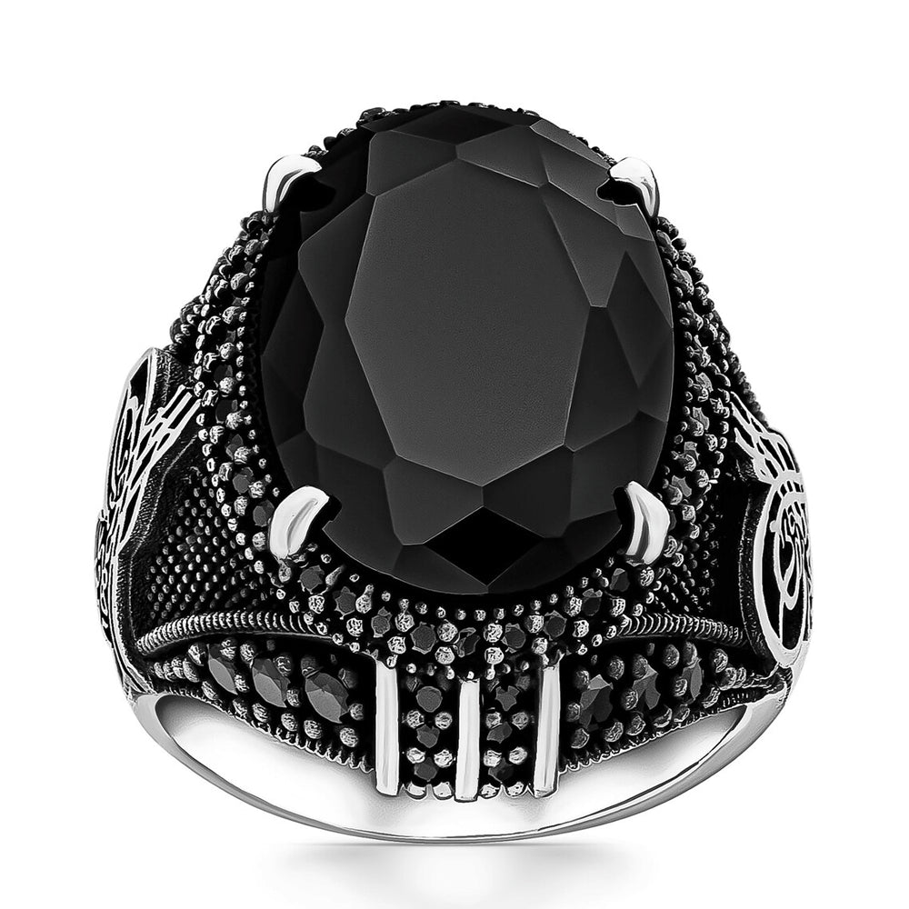 Black Zircon 925 Sterling Silver Ring