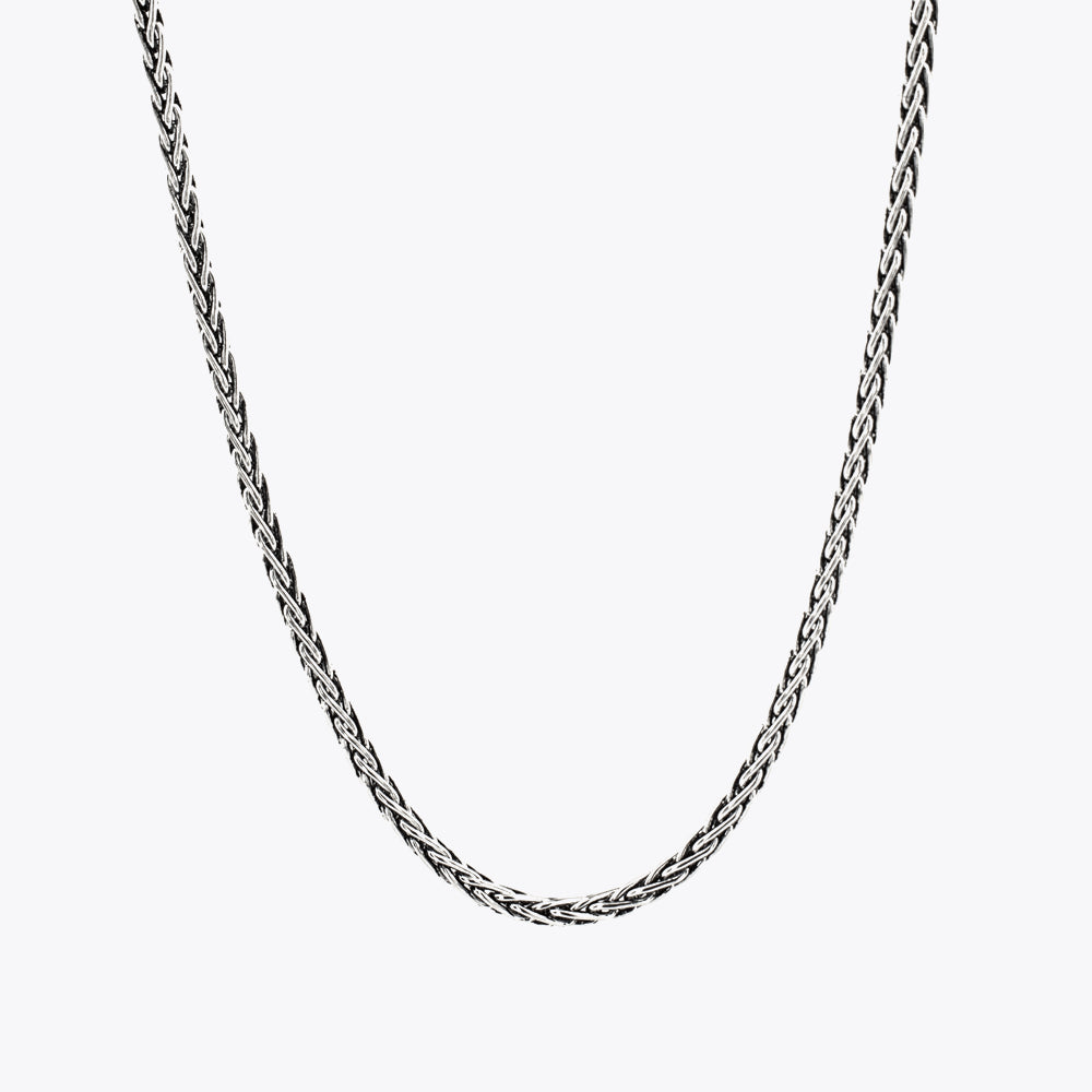 Gewebte Halskette 2 mm - 925 Sterling Silber