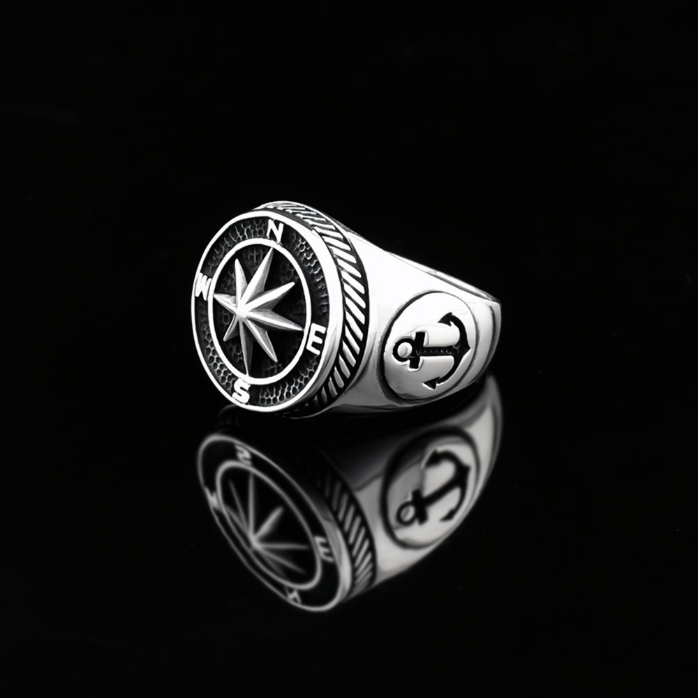 Compass 925 Sterling Silver Ring