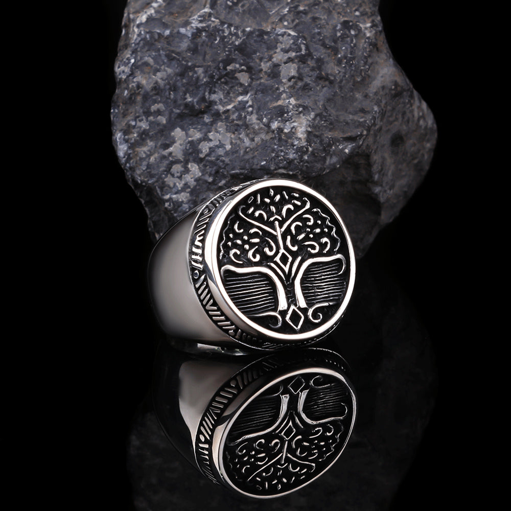 Tree of Life 925 Sterling Silver Men's Ring