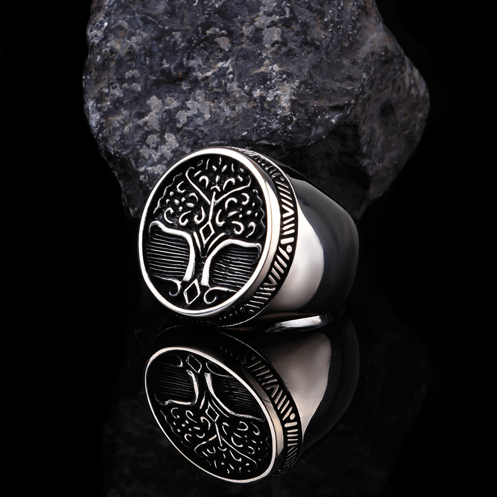 Tree of Life 925 Sterling Silver Men's Ring