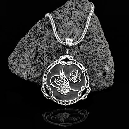 Collier argenté pour hommes ottomans