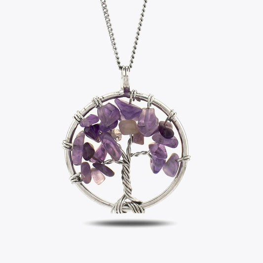 Amethyst Tree of Life Necklace