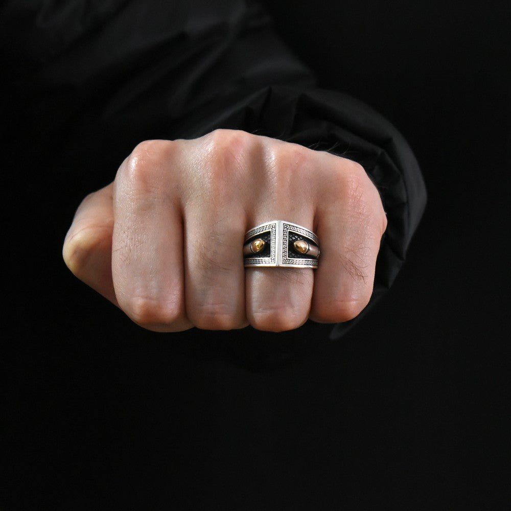 925 Sterling Silver Bullet Design Men's Ring